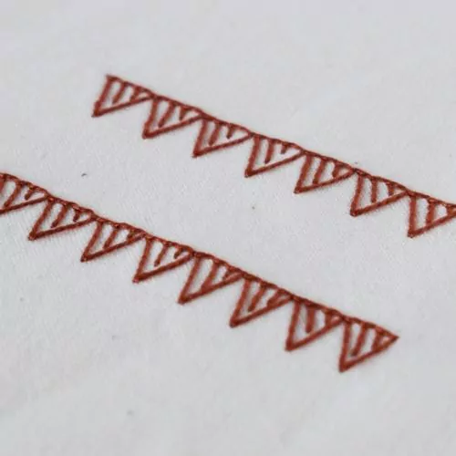 Blanket Stitch Triangles