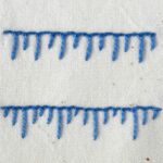 Embroidery stitch: Long and Short Blanket Stitch