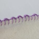 Embroidery stitch: Bullion Picot Buttonhole Edging