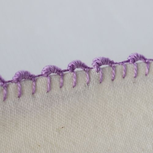 Bullion Picot Buttonhole Edging