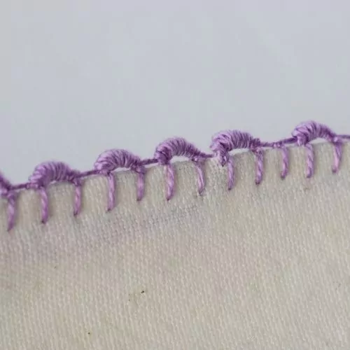 Bullion Picot Buttonhole Edging