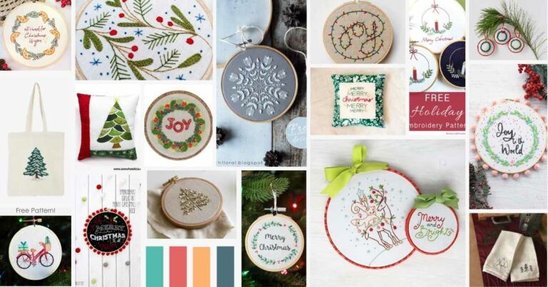 Free Printable Christmas Embroidery Patterns - PDF Downloads and Tutorials cover image