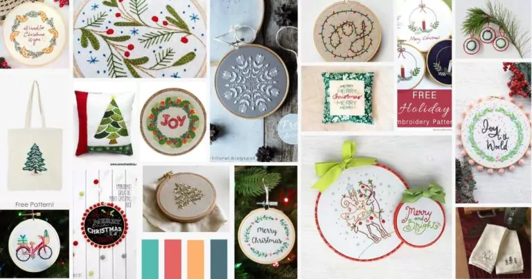 Free Printable Christmas Embroidery Patterns - PDF Downloads and Tutorials cover image