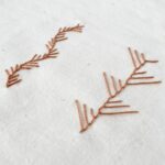Embroidery stitch: Maidenhair Stitch