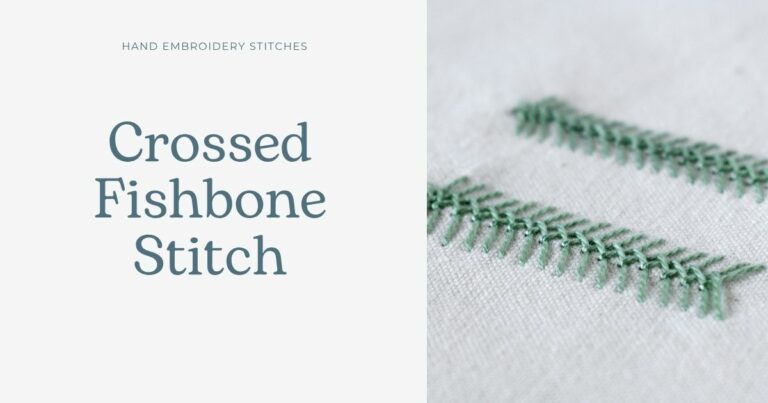 Crossed Fishbone Stitch embroidery tutorial cover image