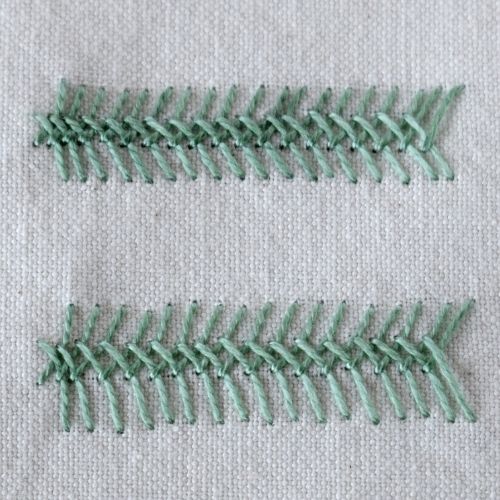 Crossed Fishbone Stitch