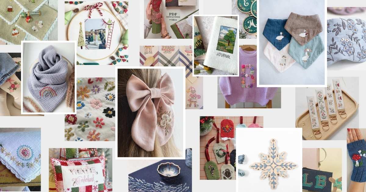 Hand Embroidery Gift Ideas to Make for Christmas Inspiration, Patterns and Tutorials cover image