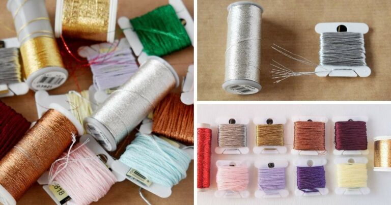 Hand embroidery with metallic thread cover image