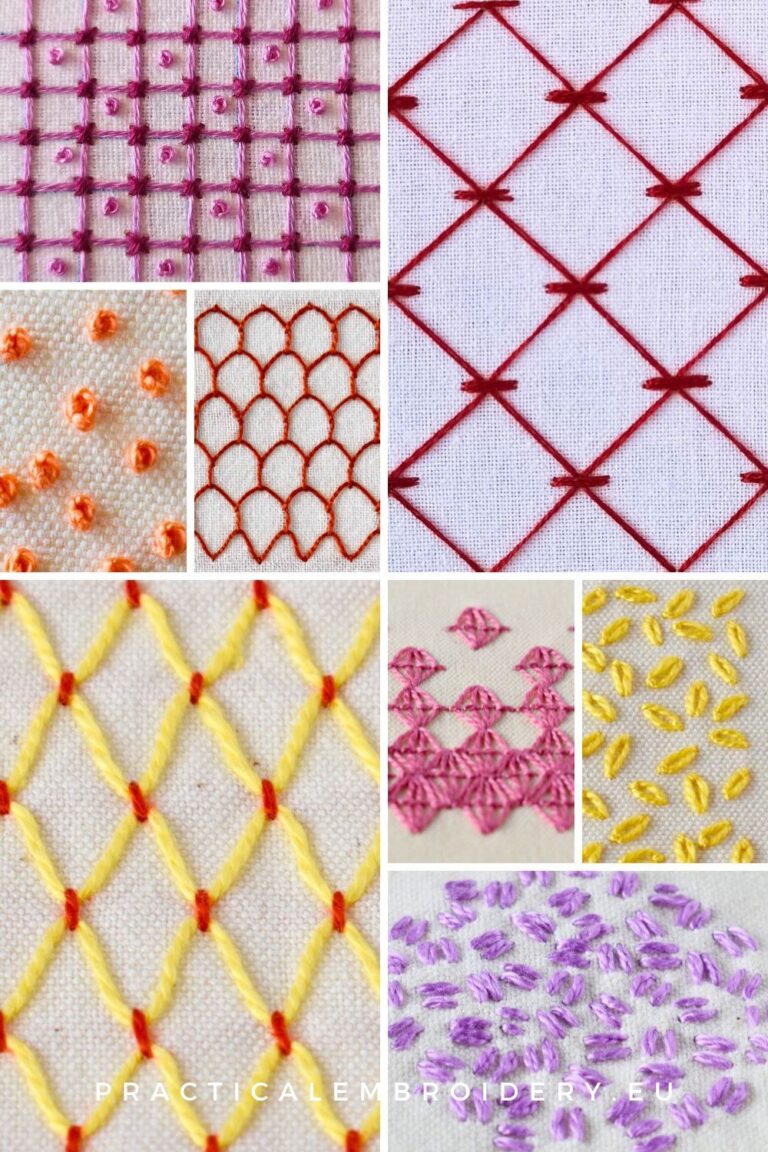 Various open filling stitches image