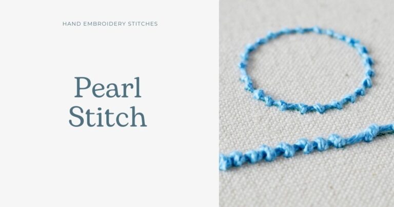 Pearl Stitch hand embroidery tutorial cover image