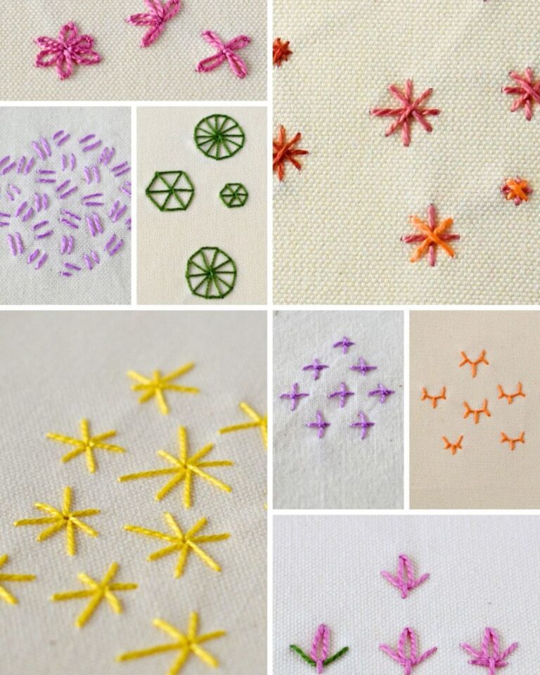 Various powdered filling stitches image